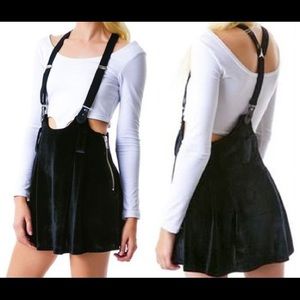 UNIF Velvet Suspender Dress